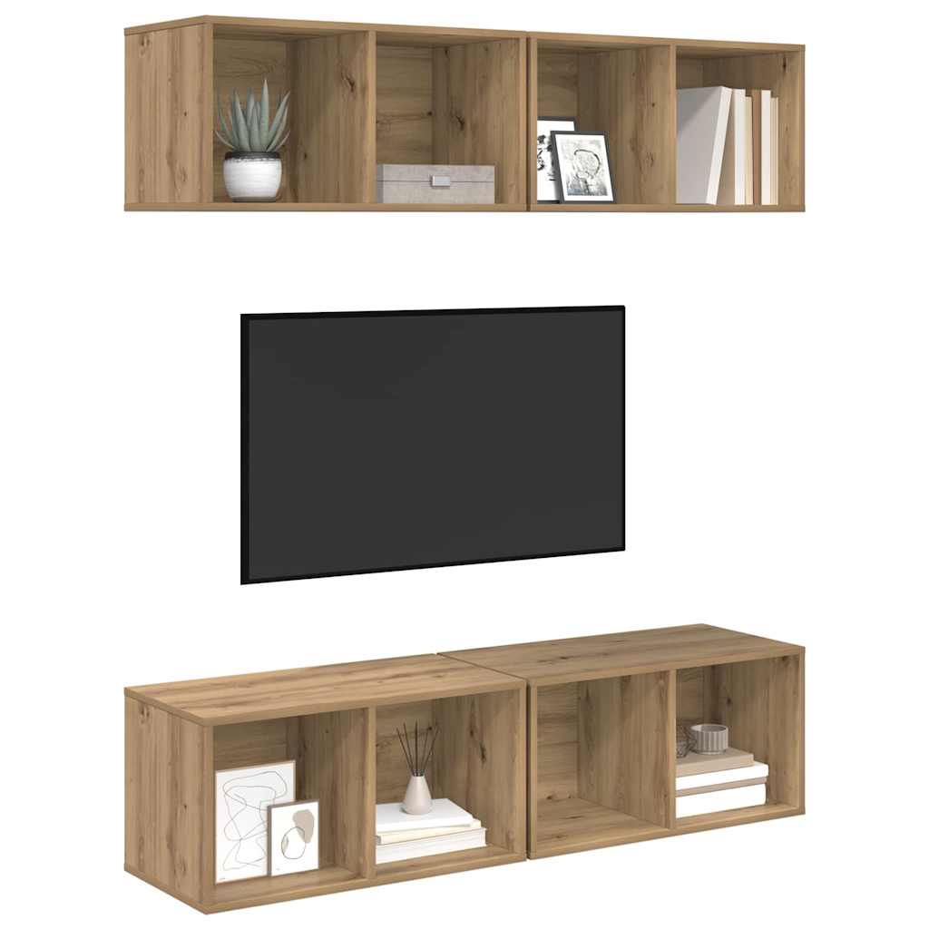 TV spintelių komplektas 4 pcs Amatininkų ąžuolas