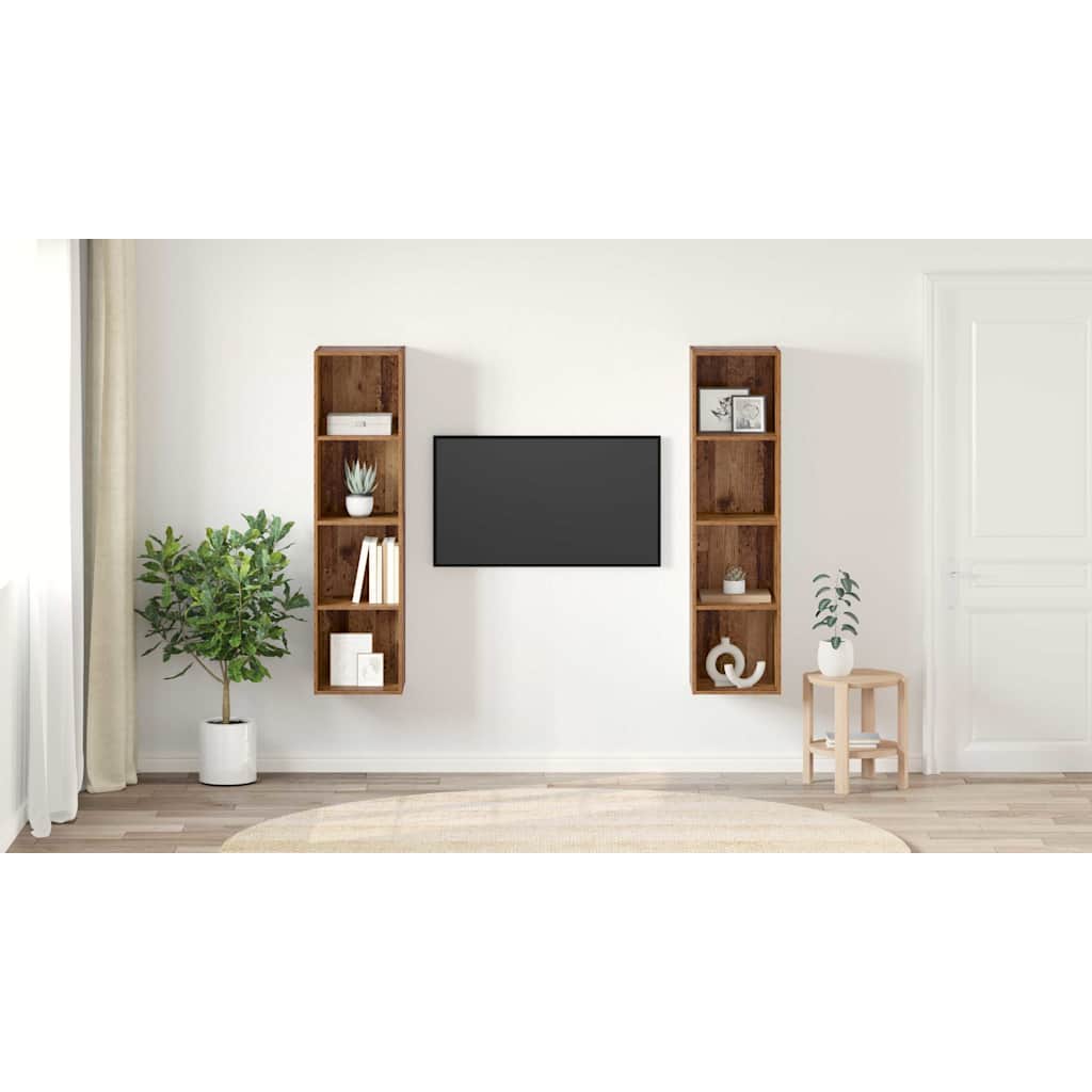 TV spintelių komplektas 2 pcs Ruda 37 x 37 x 142.5 cm