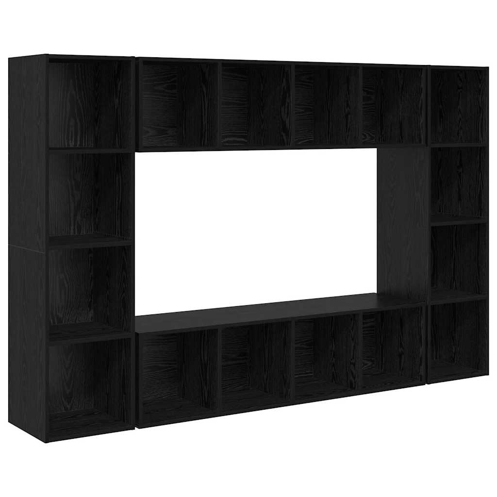 TV spintelių komplektas 4 pcs Juoda 37 x 37 x 142.5 cm