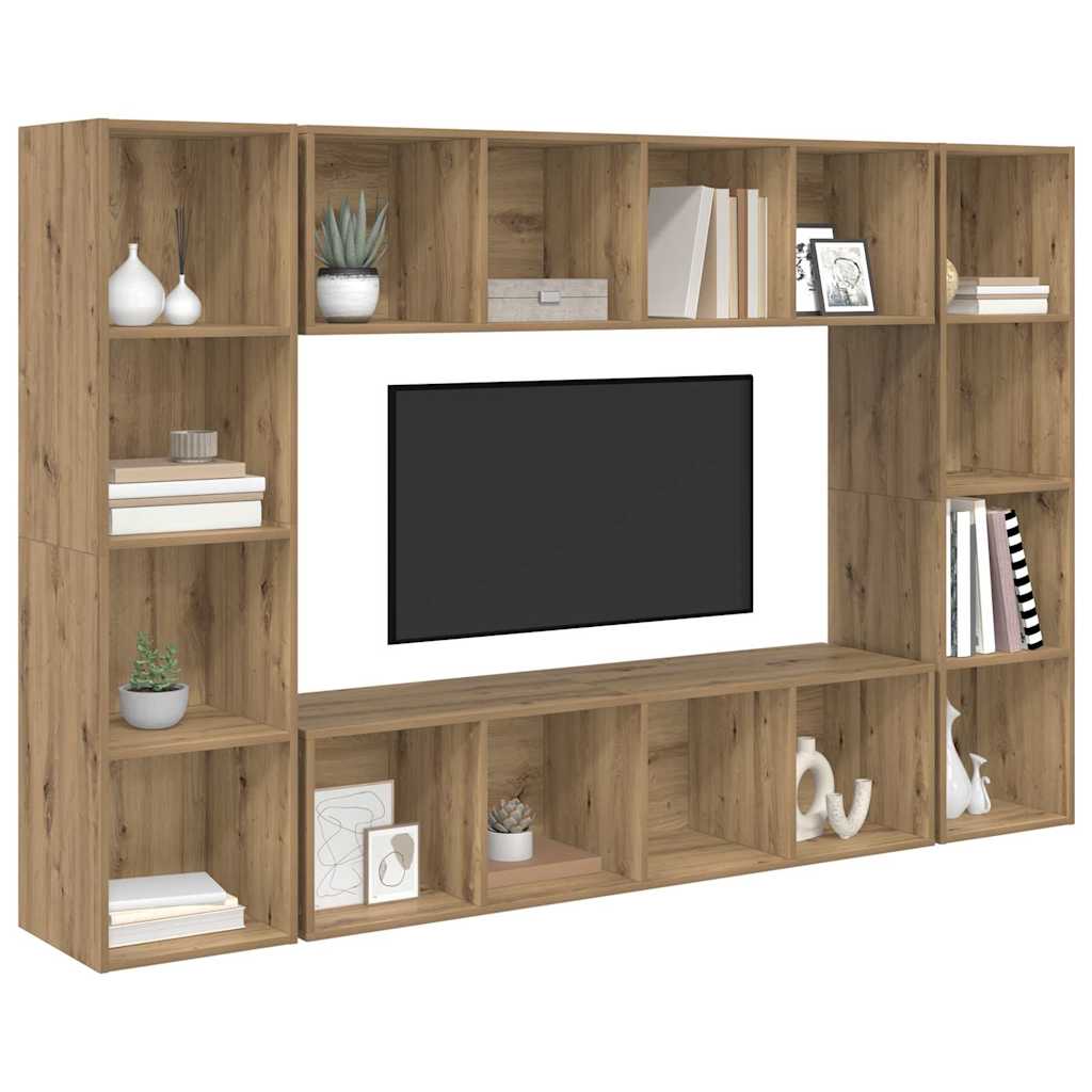 TV skapīšu komplekts 4 gab Brūns 37 x 37 x 142.5 cm