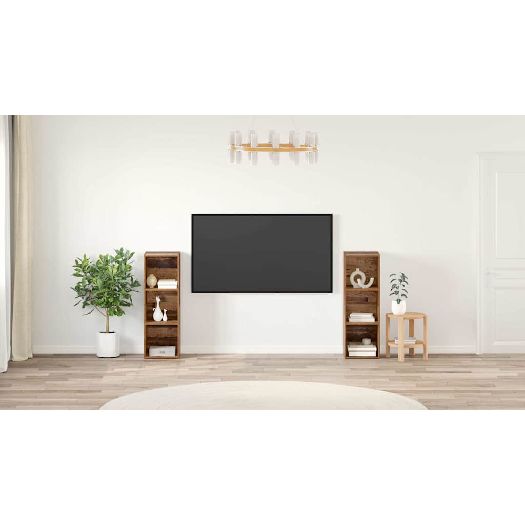 TV spintelių komplektas 2 pcs Senas medis 107 x 35 x 37 cm