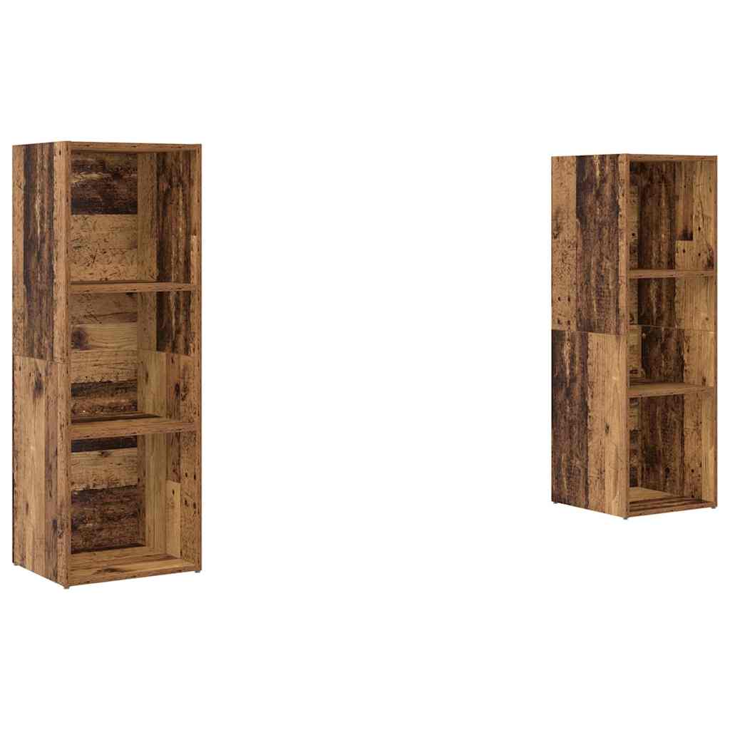 TV spintelių komplektas 2 pcs Senas medis 107 x 35 x 37 cm