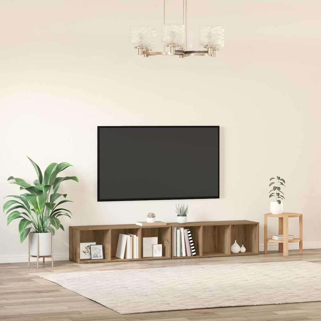 TV spintelių komplektas 2 pcs Amatininkų ąžuolas