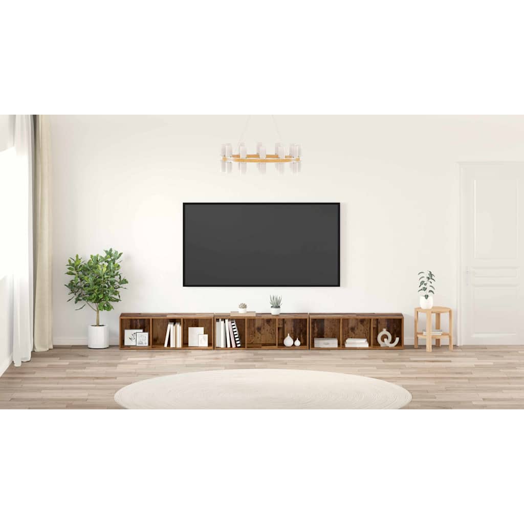 TV skapītis 3 gab. Vecā koksne 37 x 35 x 107.5 cm