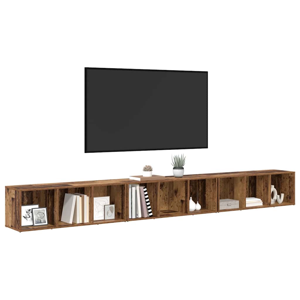 TV skapītis 3 gab. Vecā koksne 37 x 35 x 107.5 cm