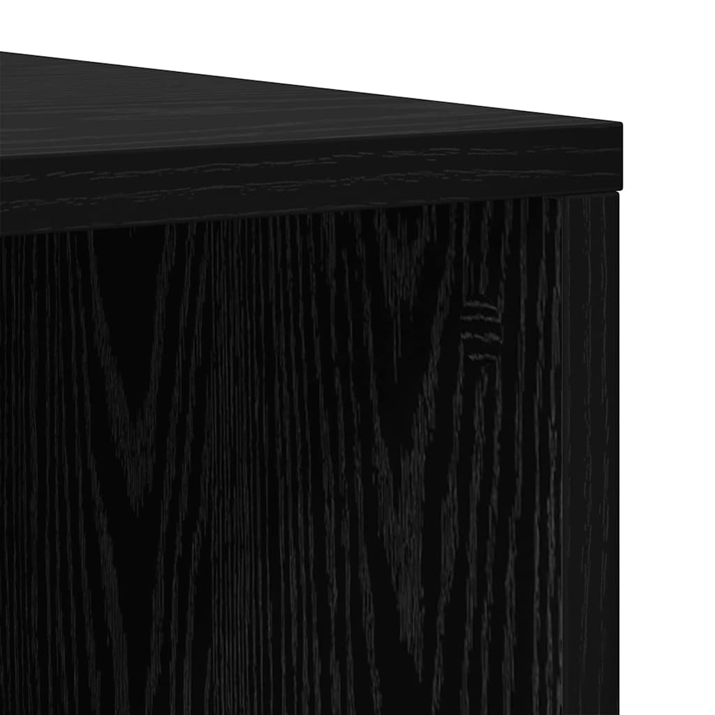 Televizoriaus spintelė 3 pcs juoda ąžuolo 37 x 35 x 107.5 cm