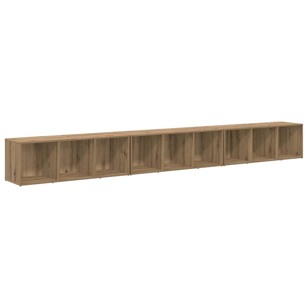 Televizoriaus spintelė 3 pcs artisano ąžuolo 37 x 35 x 107.5 cm
