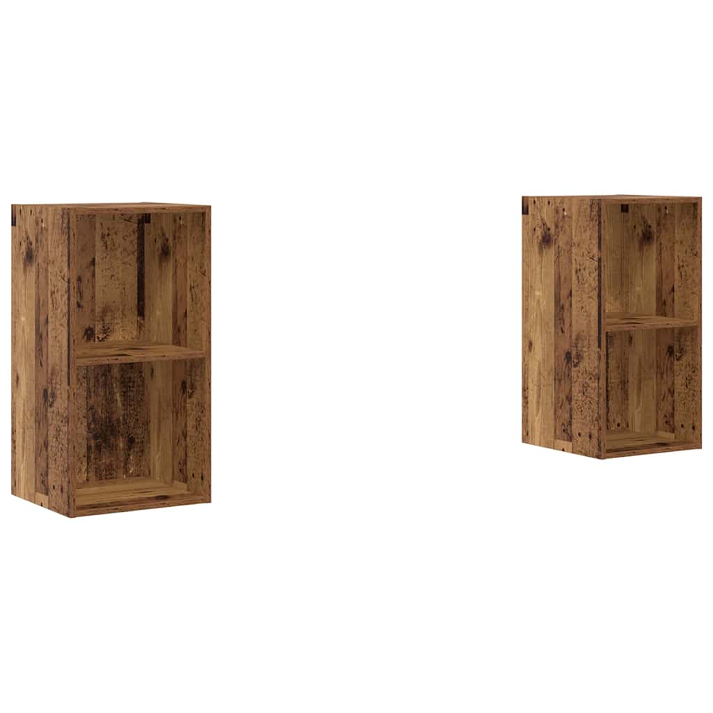 Sieninis televizoriaus stovas 2 pcs Senas medis 37 x 37 x 72 cm