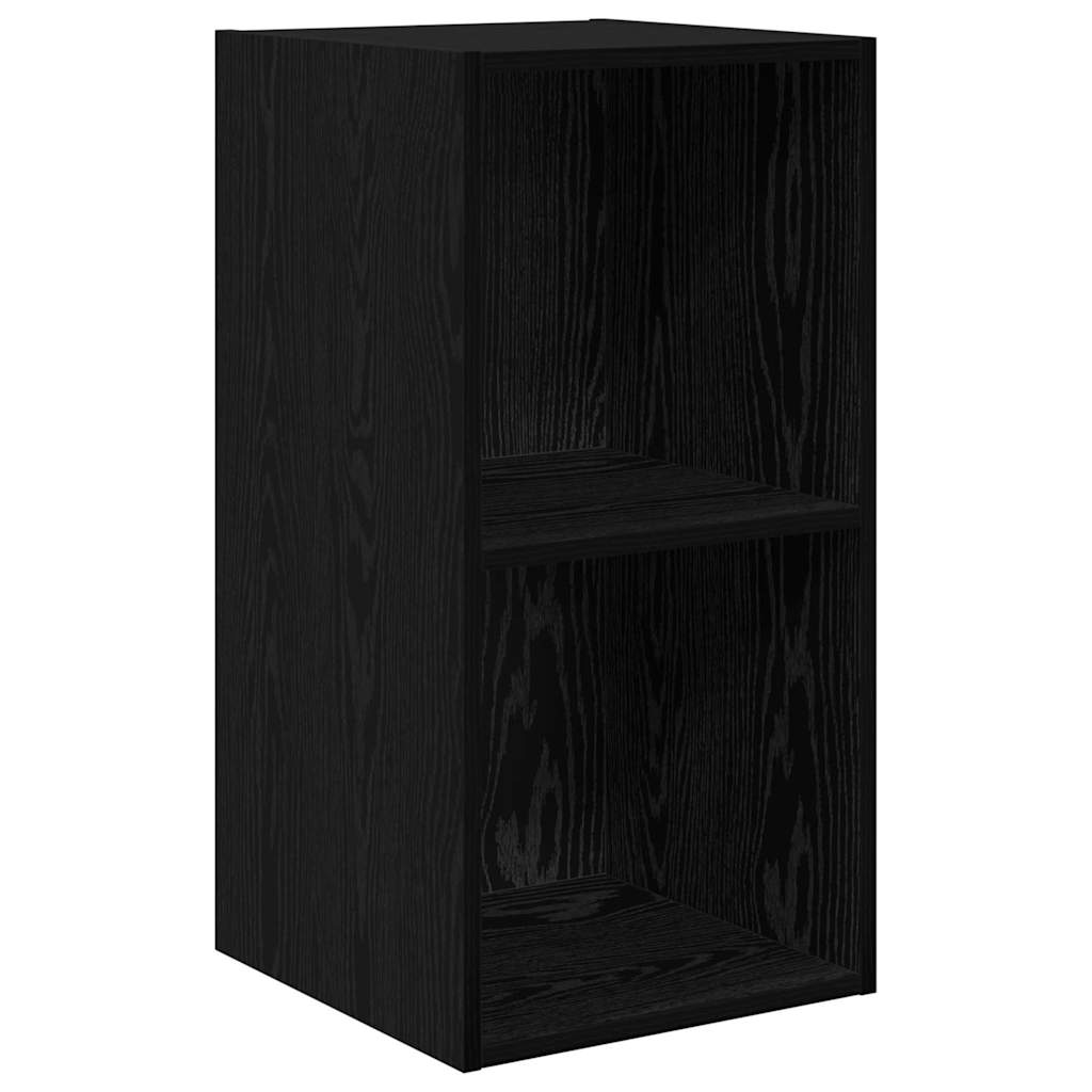 Sieninis televizoriaus stovas 2 pcs Juodas ąžuolas