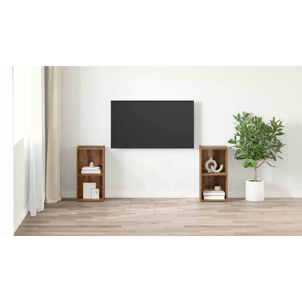 TV spintelių komplektas 2 pcs Senas medis 72 x 35 x 36.5 cm