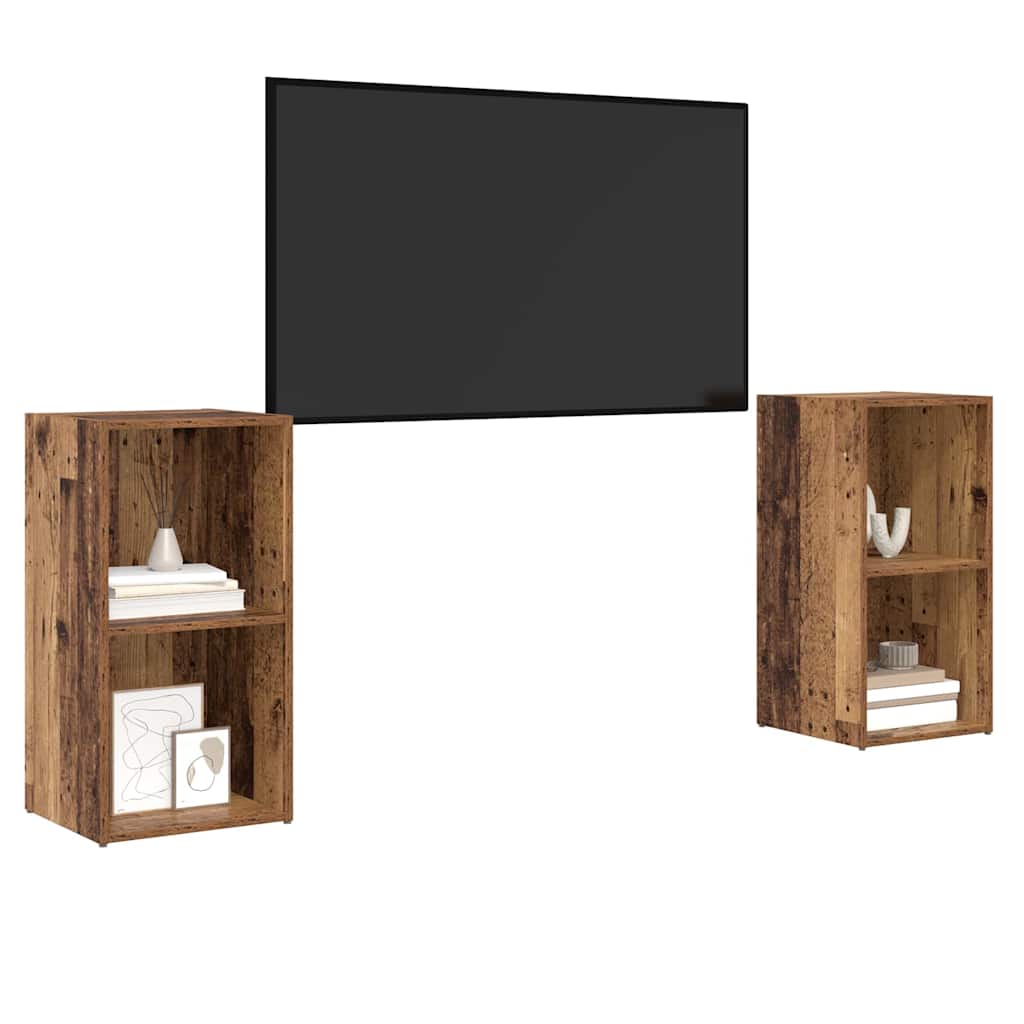 TV spintelių komplektas 2 pcs Senas medis 72 x 35 x 36.5 cm