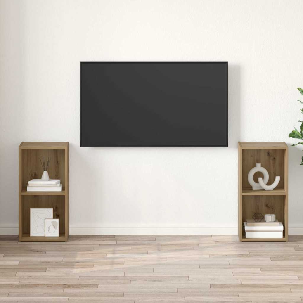TV cabinet set 2 pcs Artisan oak 72 x 35 x 36.5 cm