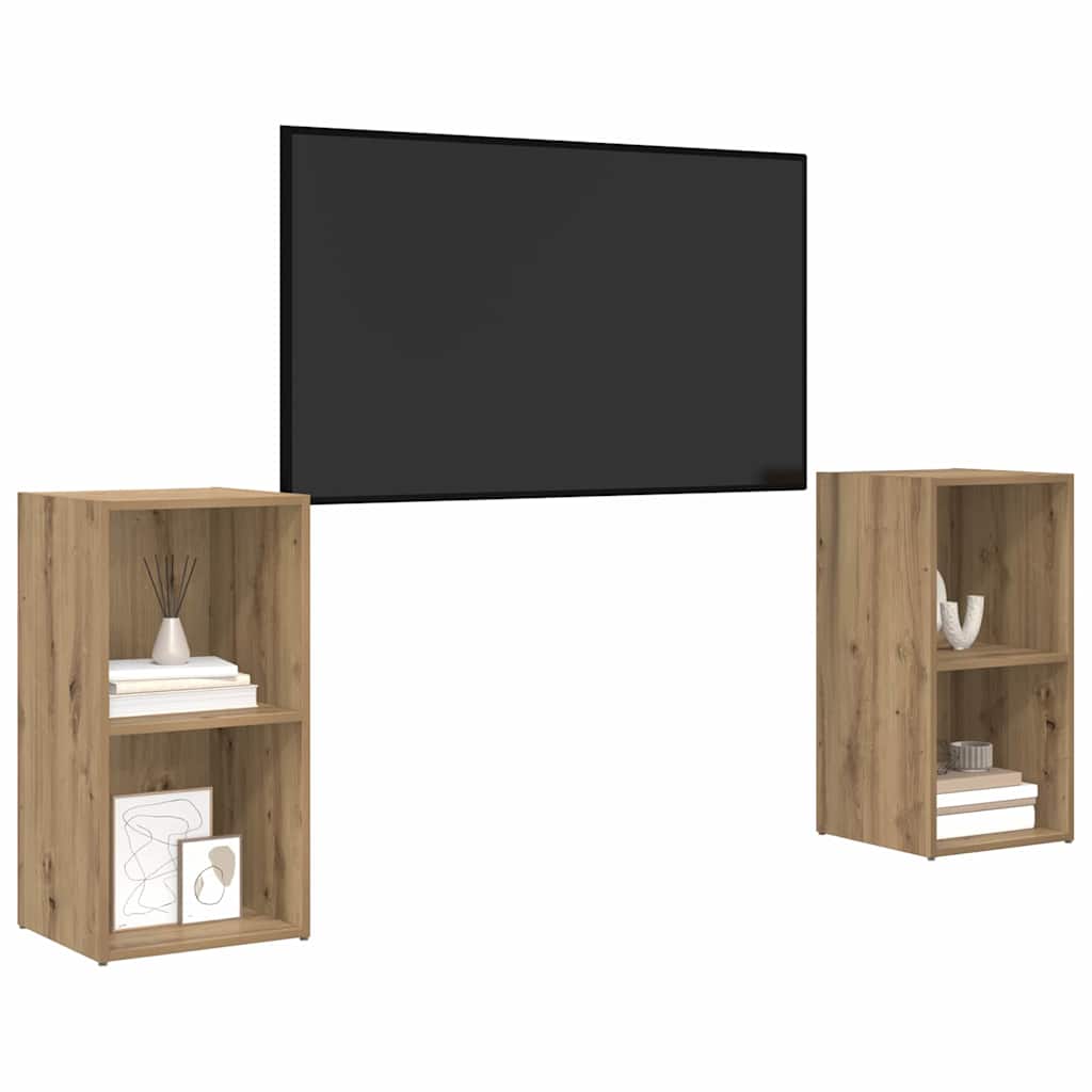 TV cabinet set 2 pcs Artisan oak 72 x 35 x 36.5 cm