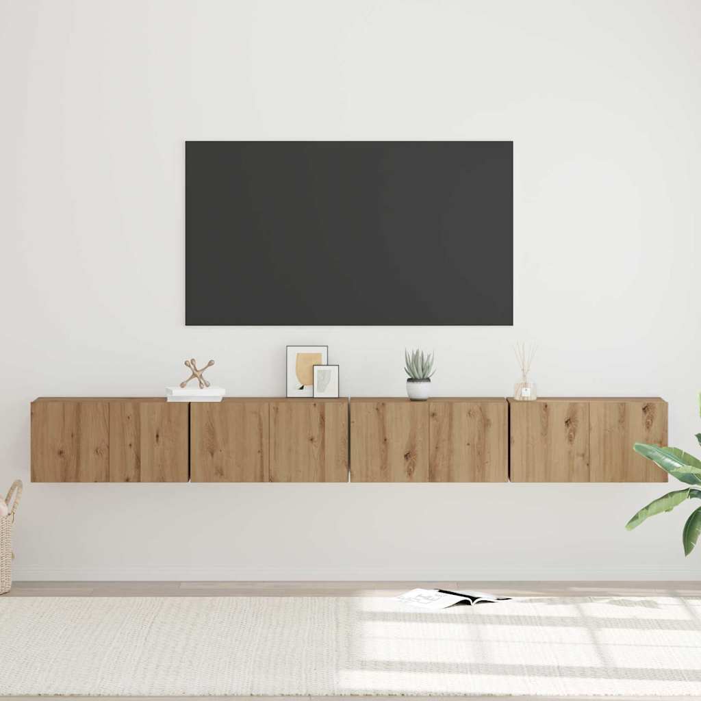 TV spintelių komplektas 4 pcs Amatininkų ąžuolas