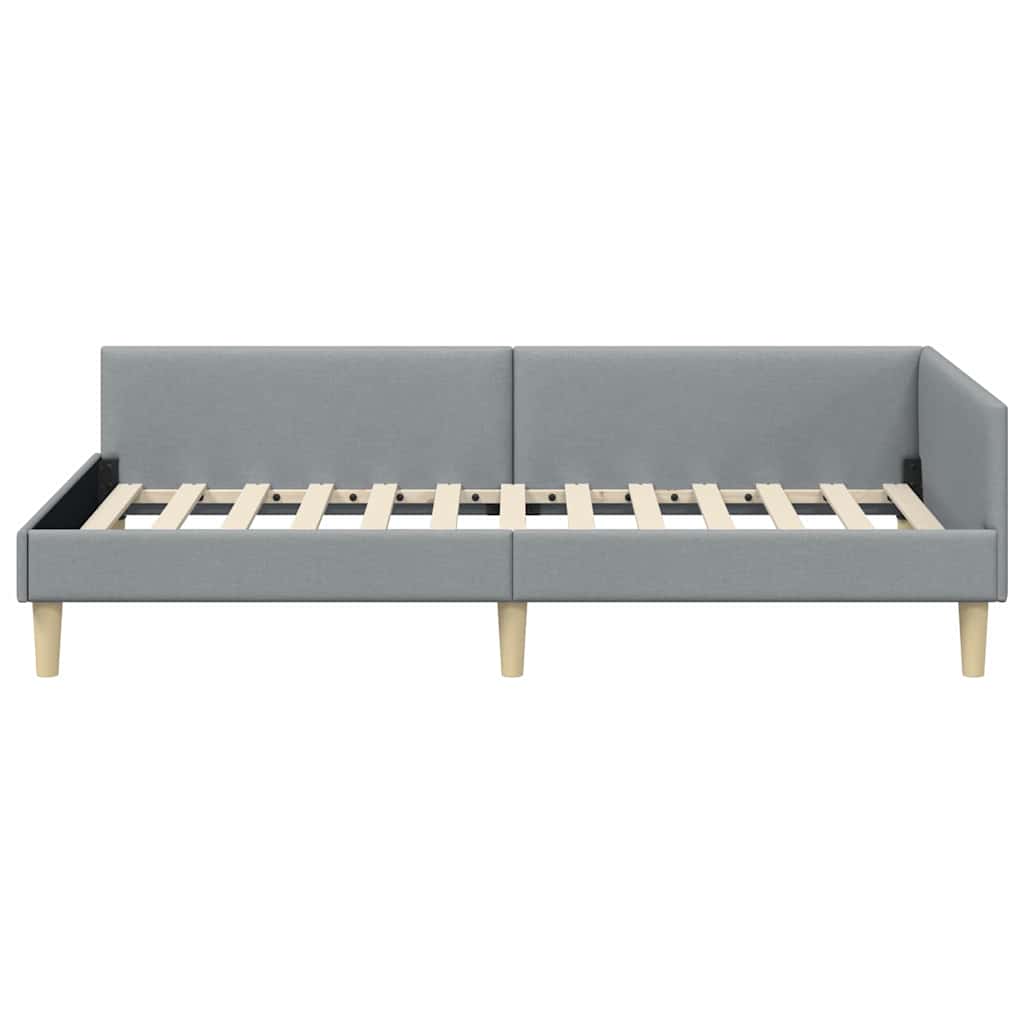 Kampinė lovos konstrukcija Kita Šviesiai pilka 90 x 200 cm