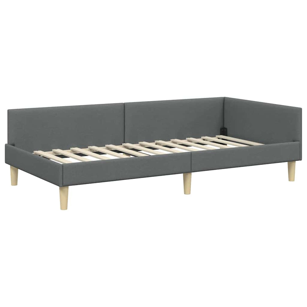 Kampinė lovos konstrukcija Kita Tamsiai pilka 90 x 200 cm