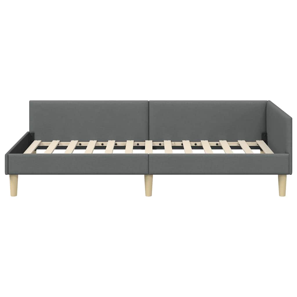Kampinė lovos konstrukcija Kita Tamsiai pilka 90 x 200 cm
