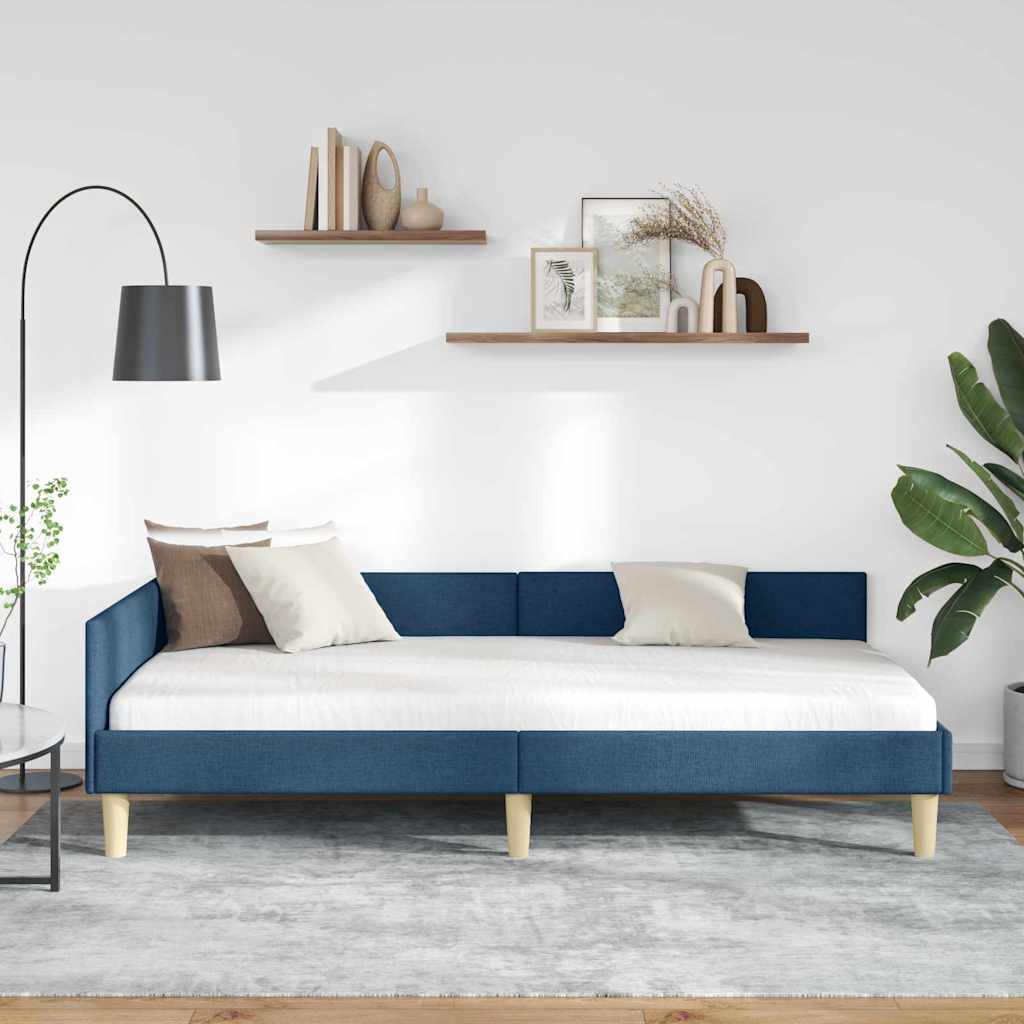 Kampinė lovos konstrukcija Kita Mėlyna 90 x 200 cm
