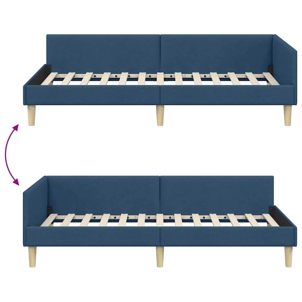 Kampinė lovos konstrukcija Kita Mėlyna 90 x 200 cm
