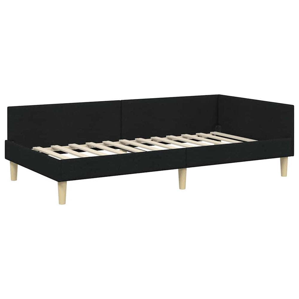 Kampinė lovos konstrukcija Kita Juoda 100 x 200 cm
