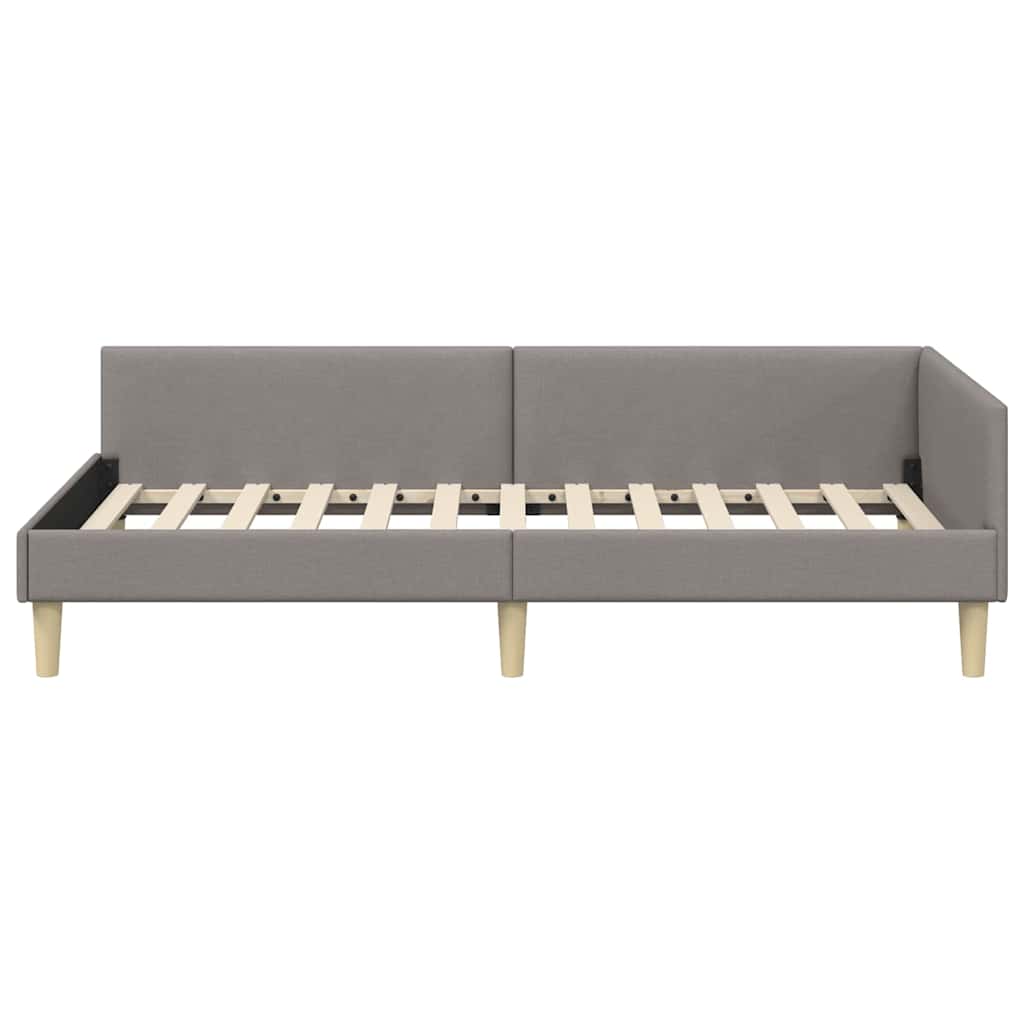 Kampinė lovos konstrukcija Kita Taupe 100 x 200 cm