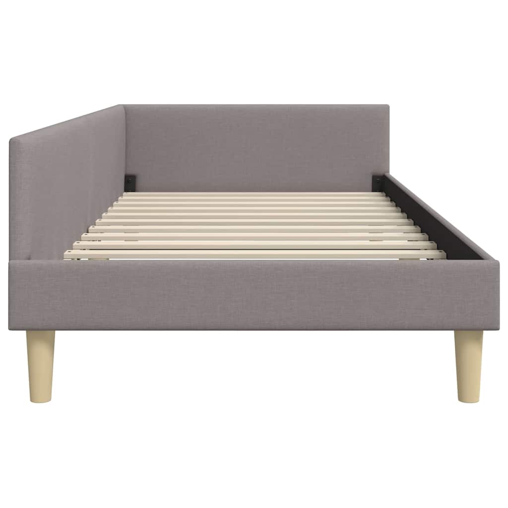 Kampinė lovos konstrukcija Kita Taupe 100 x 200 cm