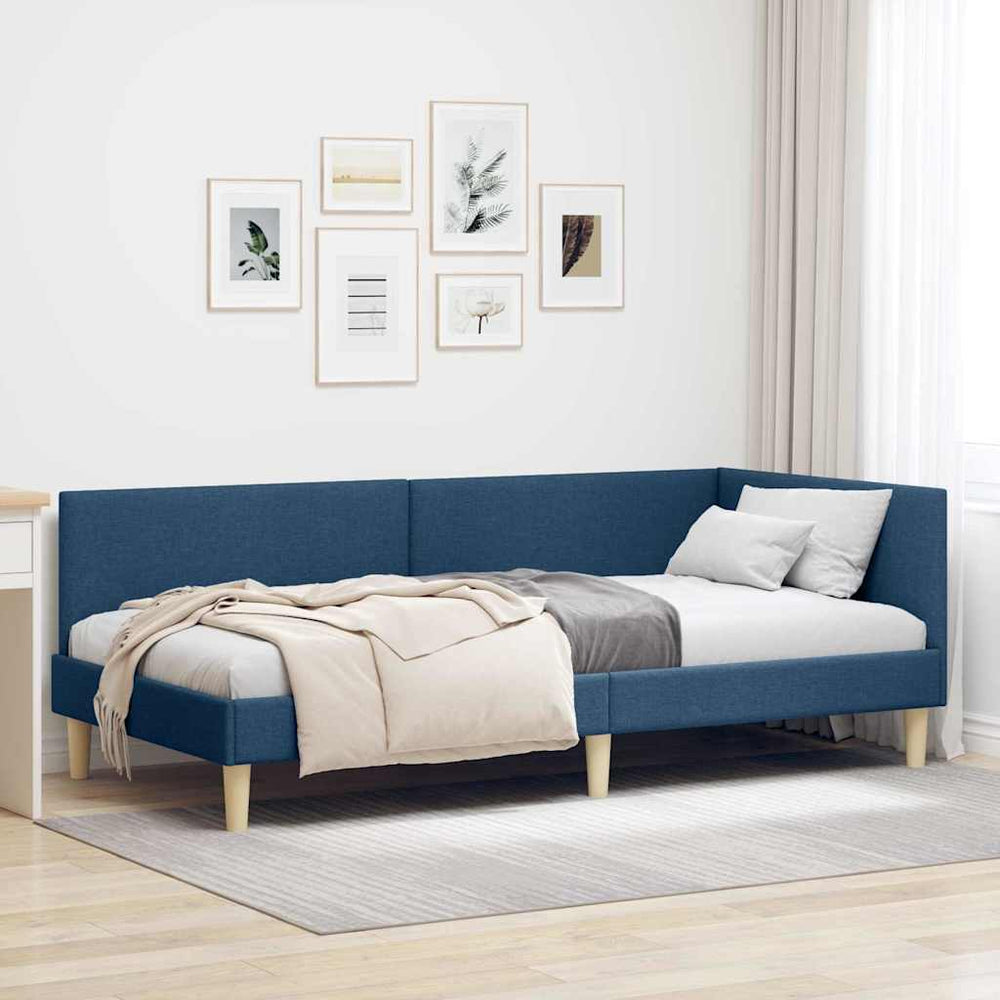 Kampinė lovos konstrukcija Kita Mėlyna 80 x 200 cm