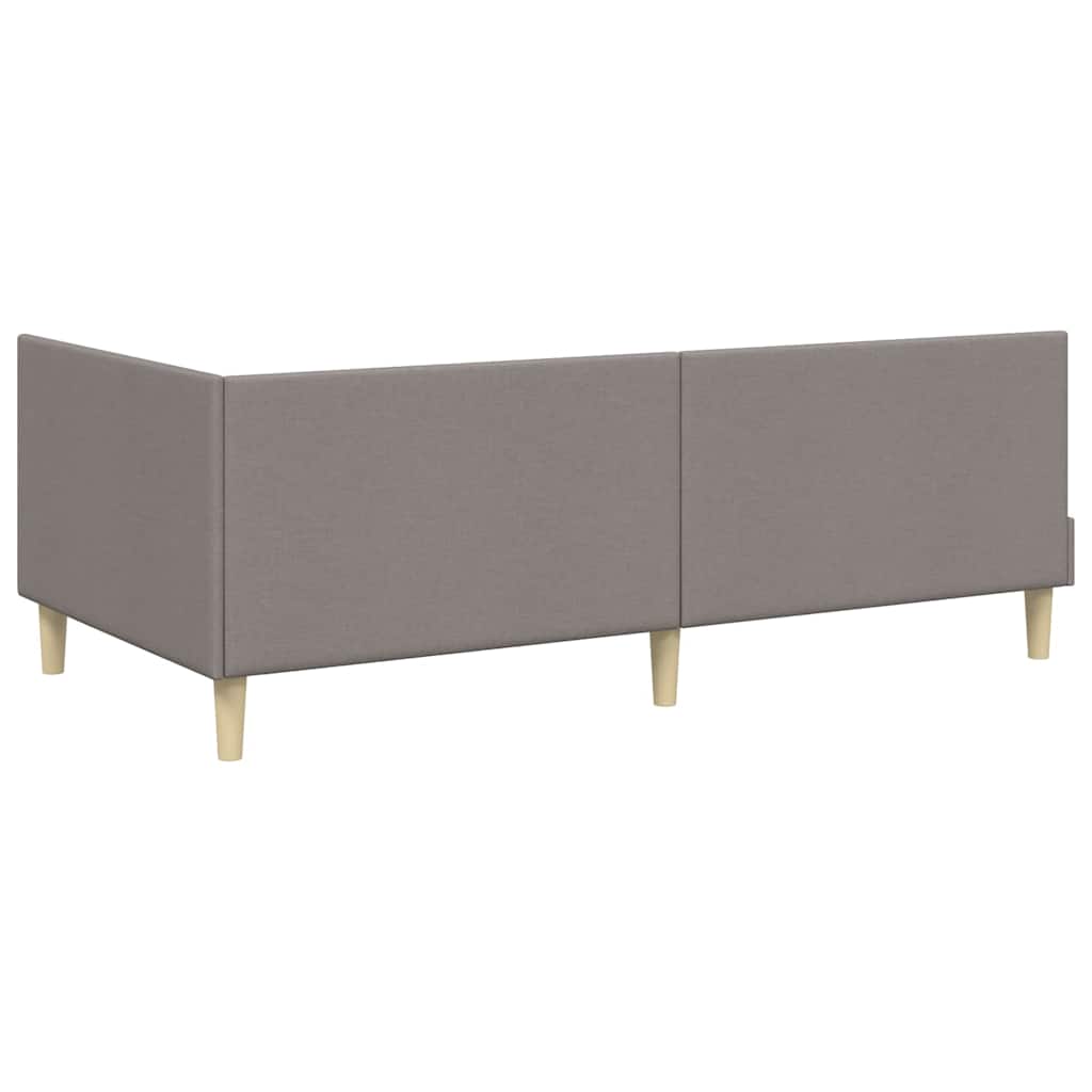 Kampinė lovos konstrukcija Kita su galvūgalio Taupe 90 x 190 cm