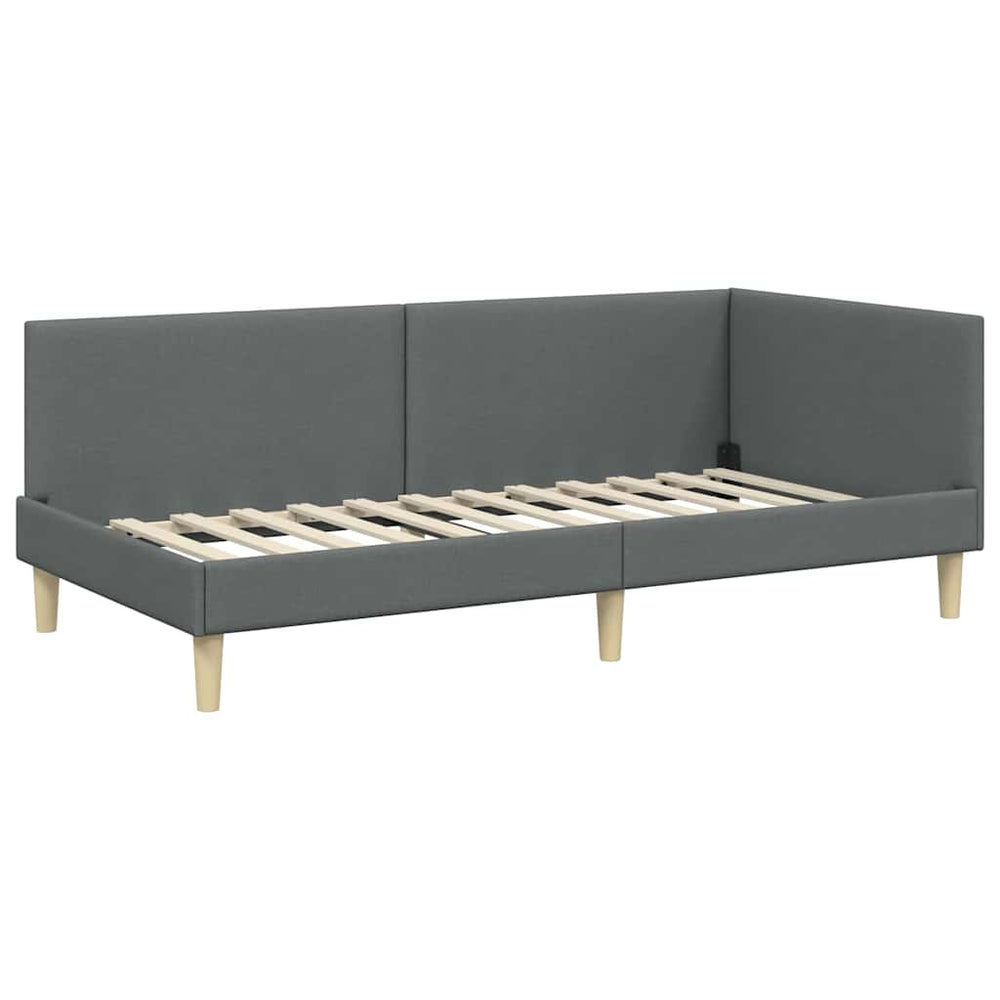 Kampinė lovos konstrukcija Kita Tamsiai pilka 90 x 200 cm