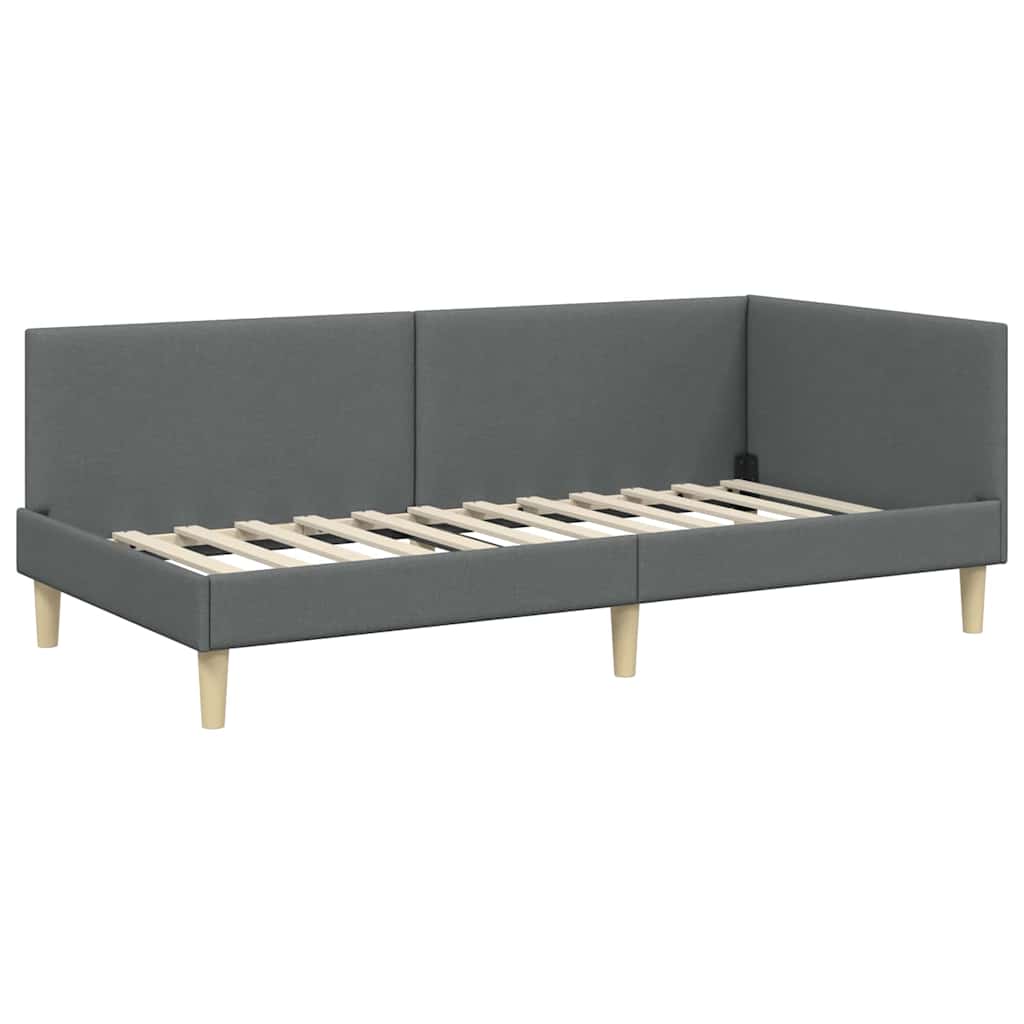 Kampinė lovos konstrukcija Kita Tamsiai pilka 90 x 200 cm