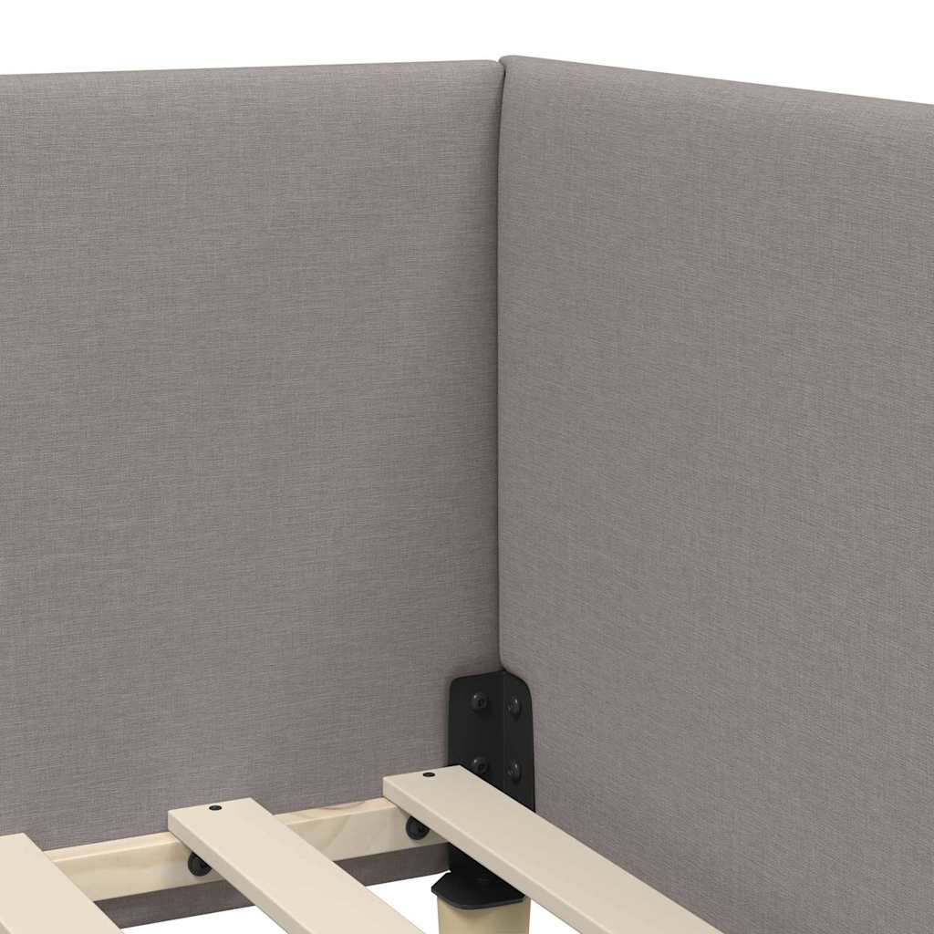 Kampinė lovos konstrukcija Kita Taupe 100 x 200 cm