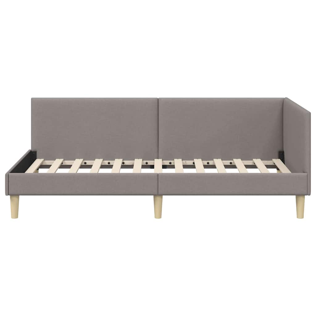 Kampinė lovos konstrukcija Kita Taupe 100 x 200 cm