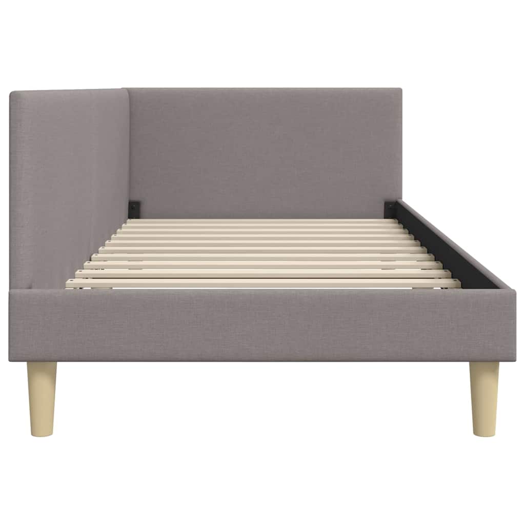 Kampinė lovos konstrukcija Kita Taupe 100 x 200 cm