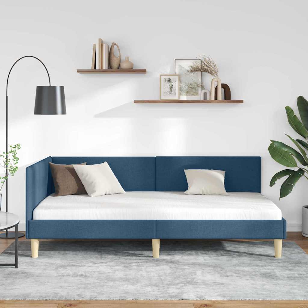 Kampinė lovos konstrukcija Kita Mėlyna 100 x 200 cm