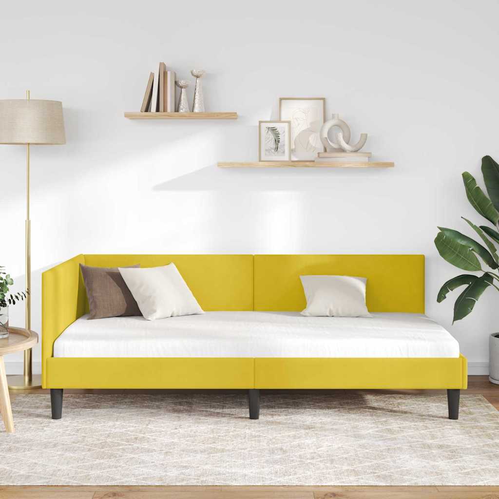 Kampinė lovos konstrukcija Kita Geltona 80 x 200 cm