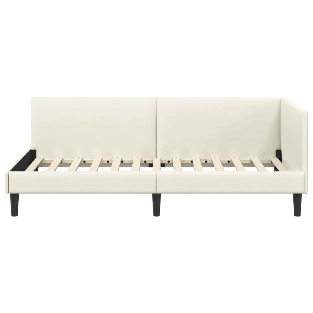 Kampinė lovos konstrukcija Kita Kreminė 80 x 200 cm