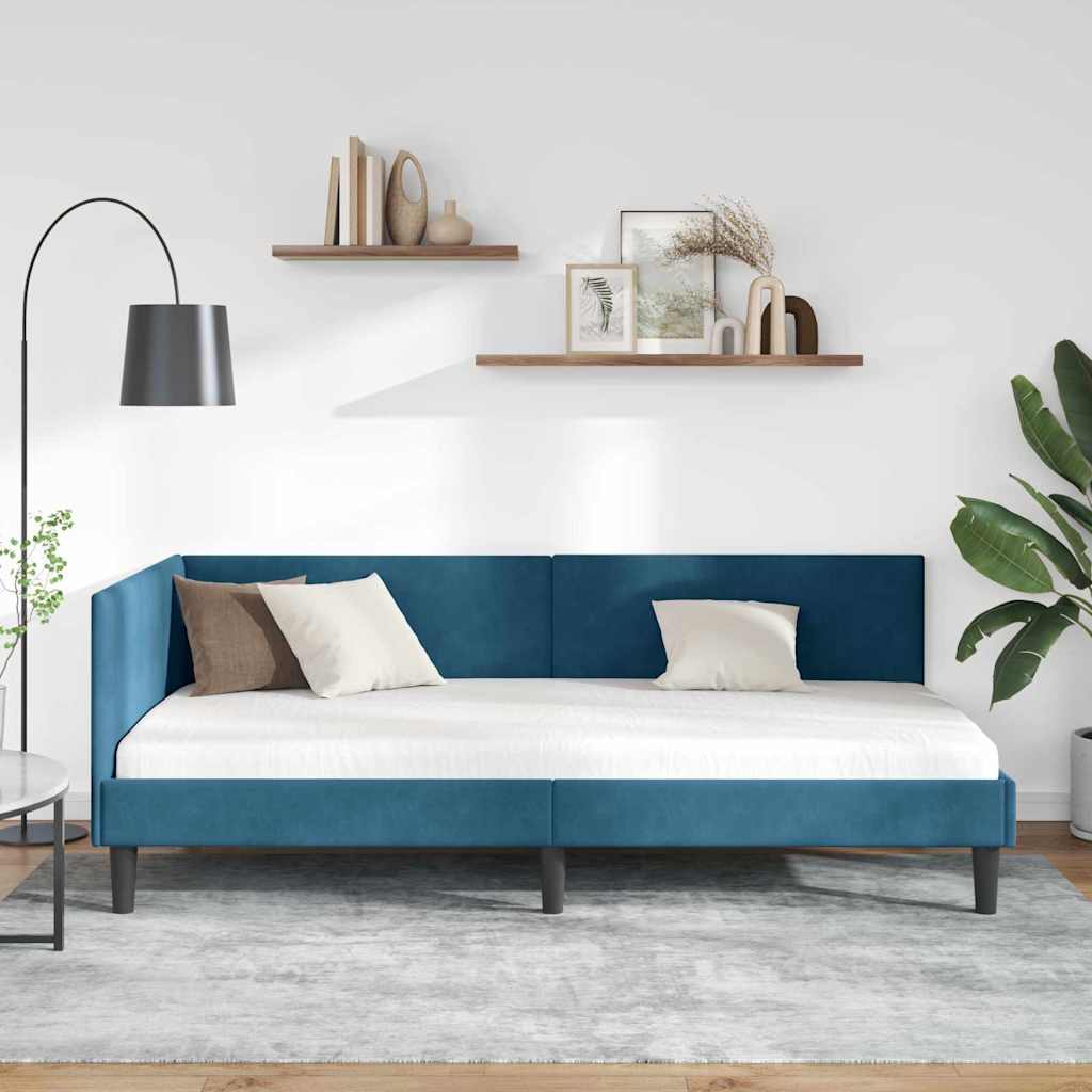 Kampinė lovos konstrukcija Kita Mėlyna 90 x 200 cm