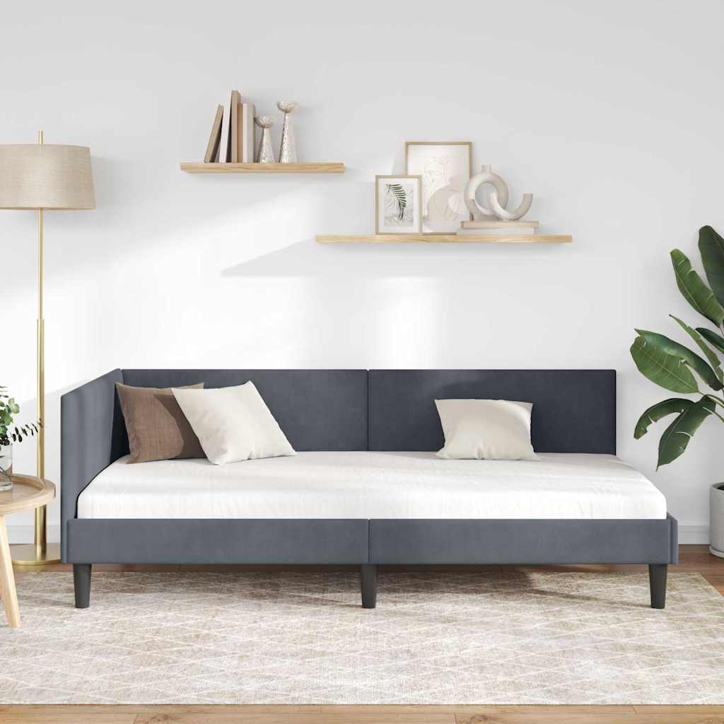 Kampinė lovos konstrukcija Kita Tamsiai pilka 90 x 200 cm