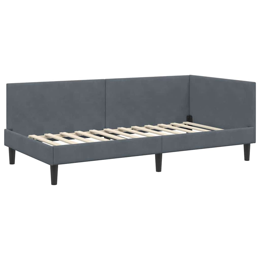 Kampinė lovos konstrukcija Kita Tamsiai pilka 90 x 200 cm