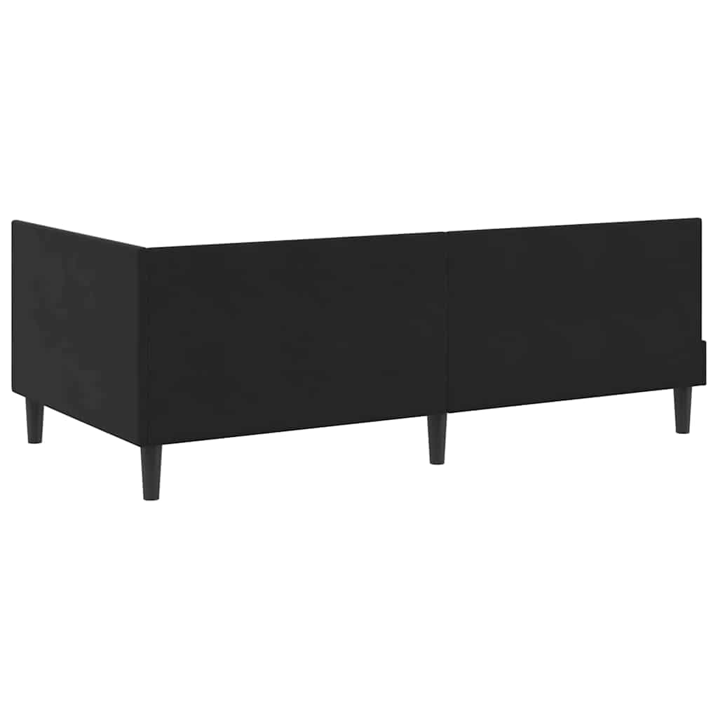 Kampinė lovos konstrukcija Kita su galvūgalio Juoda 90 x 200 cm