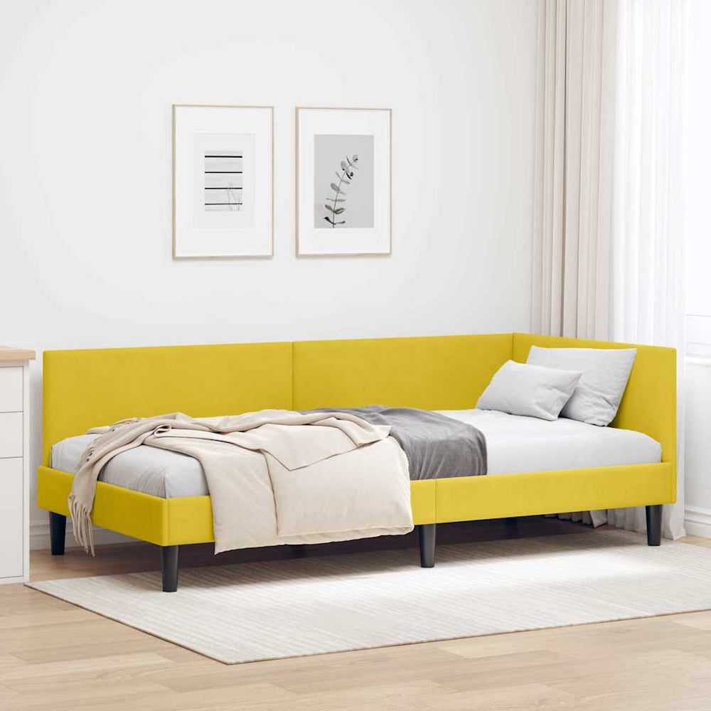 Kampinė lovos konstrukcija Kita Geltona 90 x 200 cm