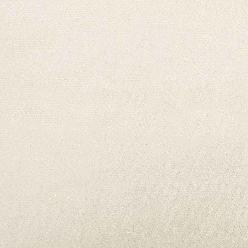 Kampinė lovos konstrukcija Kreminė 80 x 200 cm Aksomas