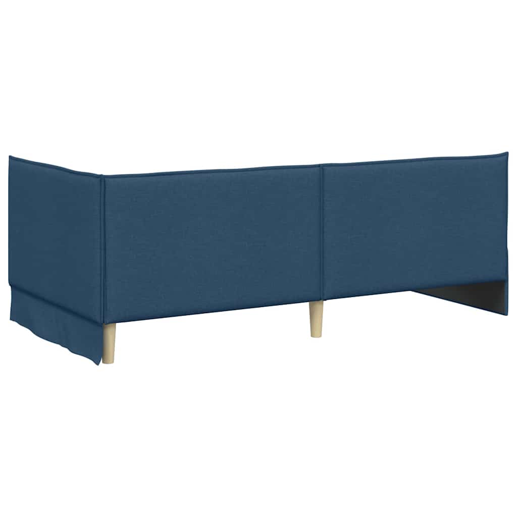 Kampinė lovos konstrukcija Mėlyna 90 x 200 cm audinys