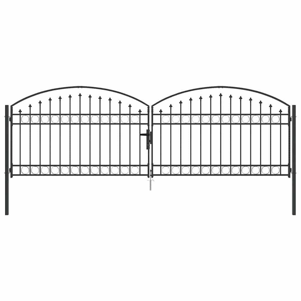 Tvora vartai ASSEN 401 x 175,5 cm Plienas Pilka Užrakintas