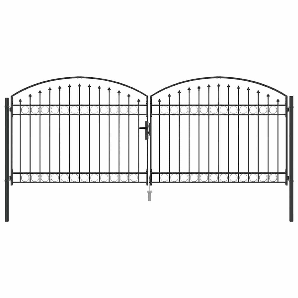 Tvora vartai ASSEN 401 x 200 cm Plienas Pilka Užrakintas