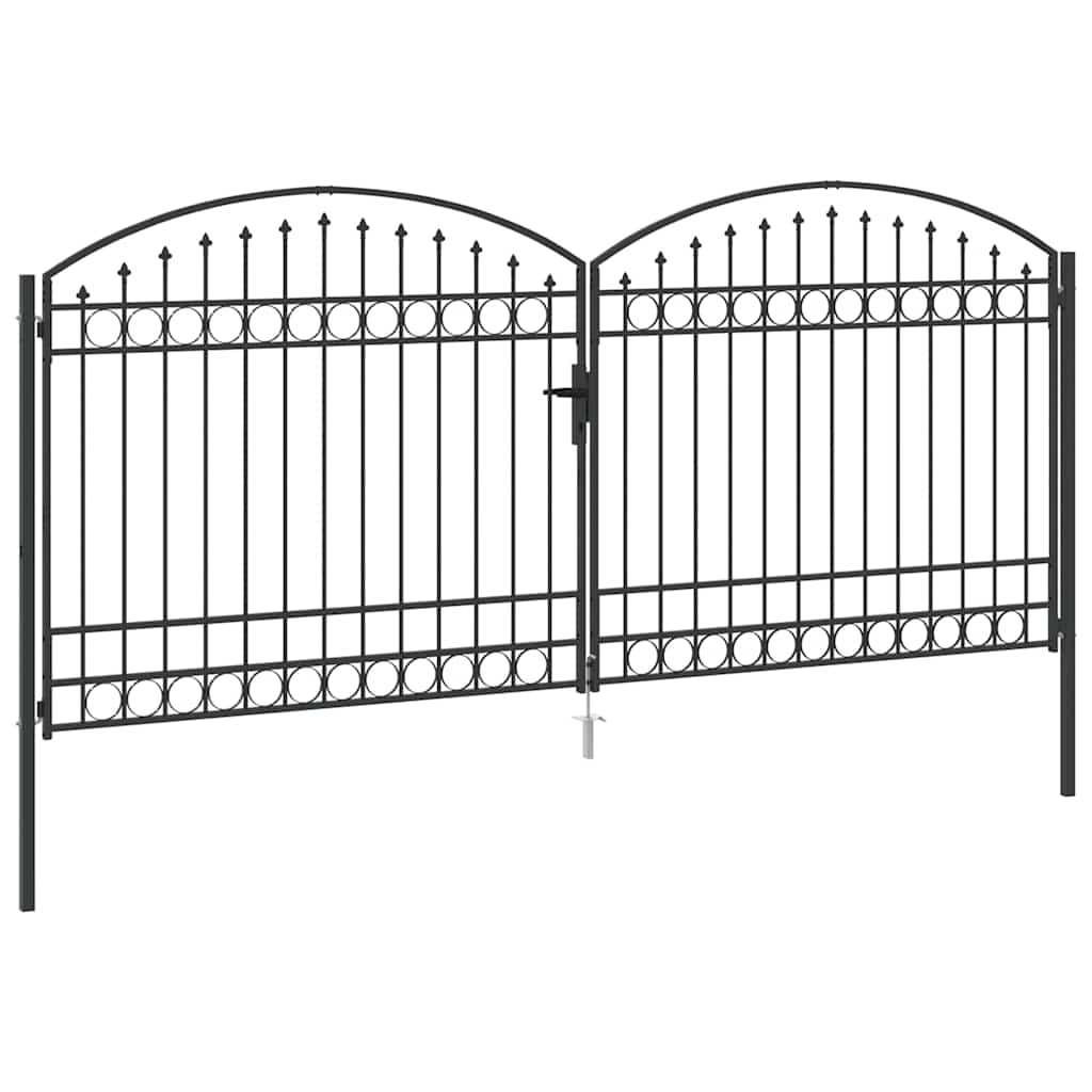Tvora vartai ASSEN 401 x 224,5 cm Plienas Pilka Užrakintas