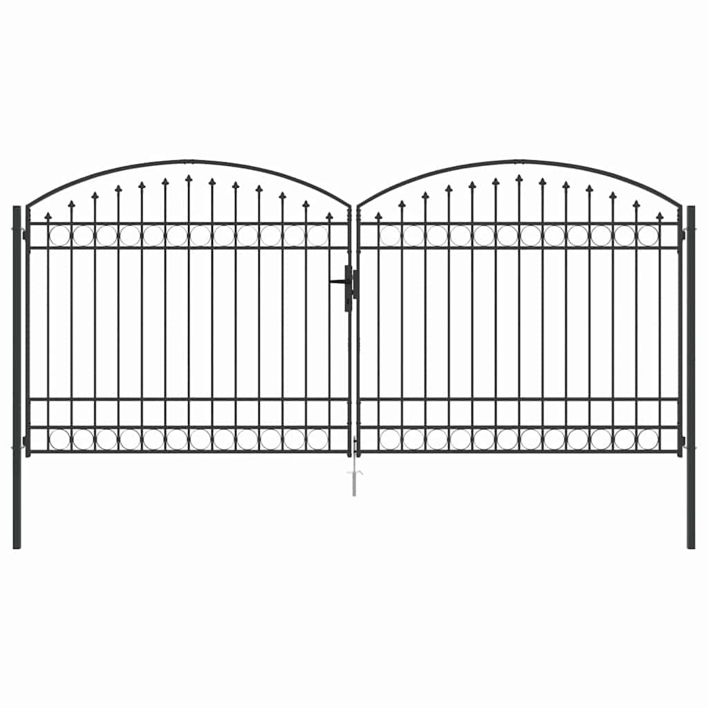 Tvora vartai ASSEN 401 x 224,5 cm Plienas Pilka Užrakintas