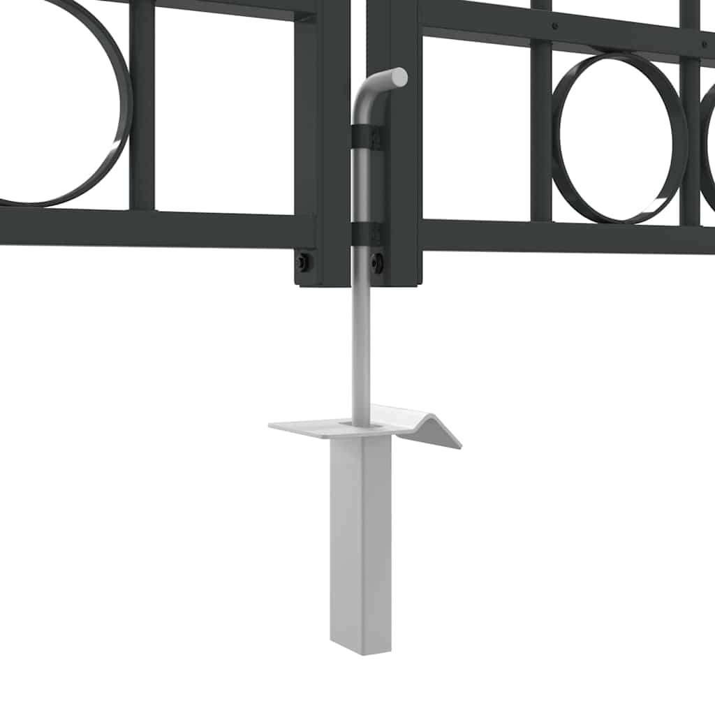 Tvora vartai ASSEN 401 x 250 cm Plienas Pilka Užrakintas