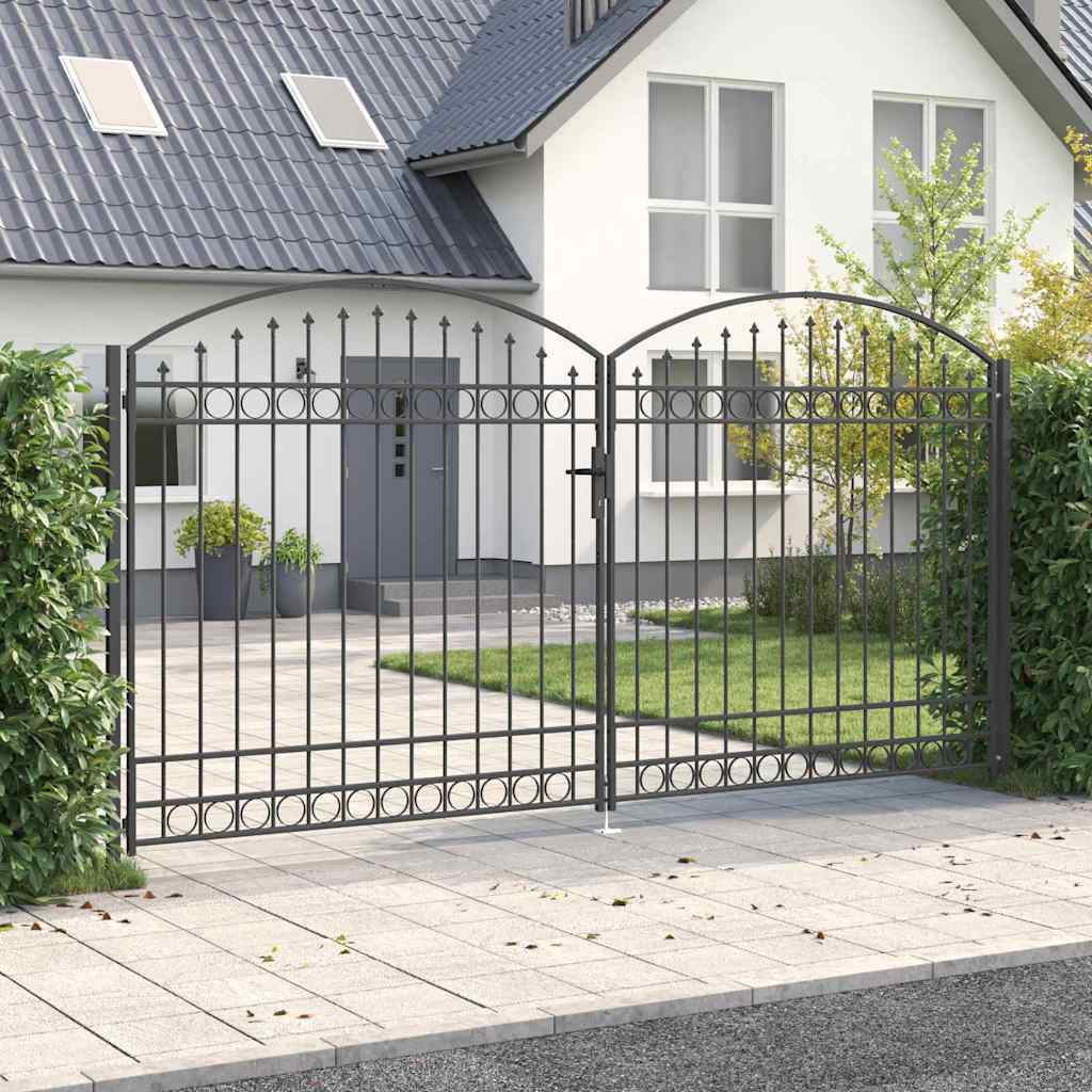 Tvora vartai ASSEN 401 x 250 cm Plienas Pilka Užrakintas