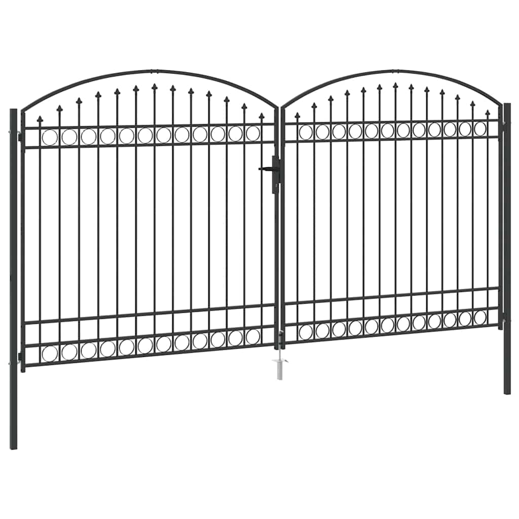 Tvora vartai ASSEN 401 x 250 cm Plienas Pilka Užrakintas